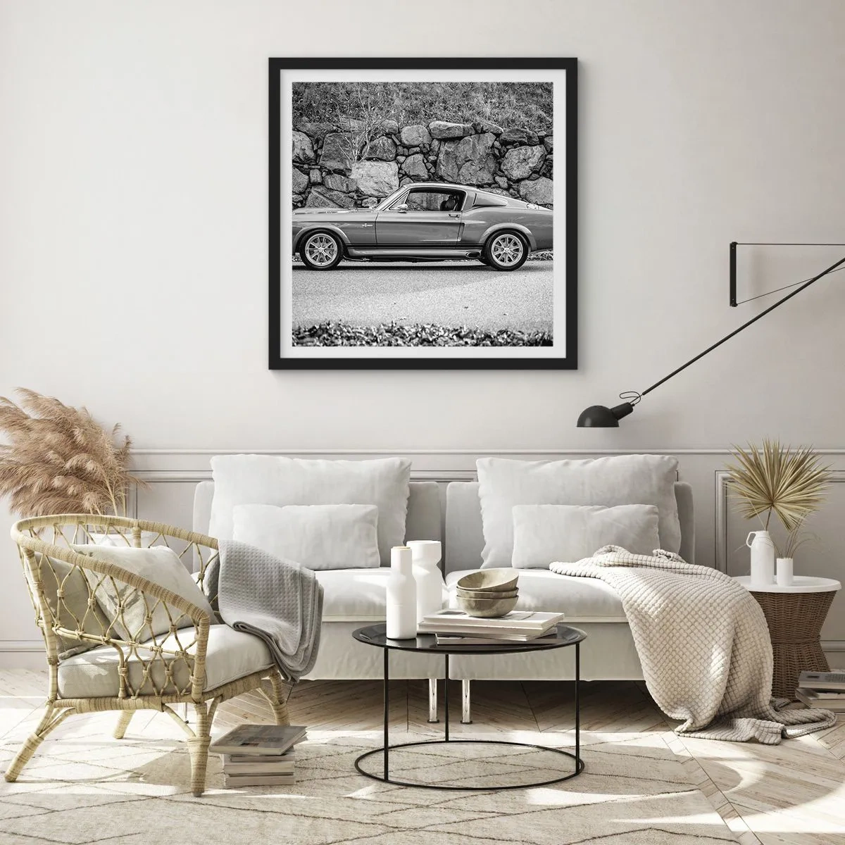 Plakat w czarnej ramie - Legenda lat 60. - 40x40 cm