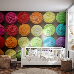 Fototapeta Samoprzylepna Deluxe Sticker - Każde inne - wszystkie pyszne - Gastronomia, Kolorowe Ciasteczka, 3D - 350x256 cm