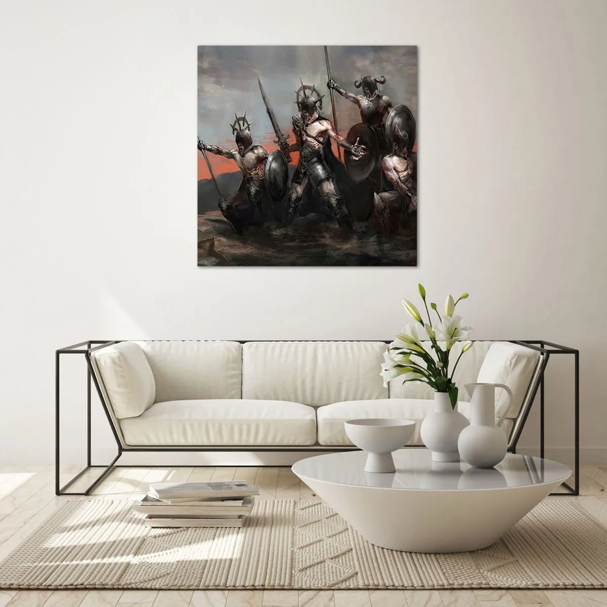 Obraz na szkle - Z tarczą lub na tarczy - 50x50 cm