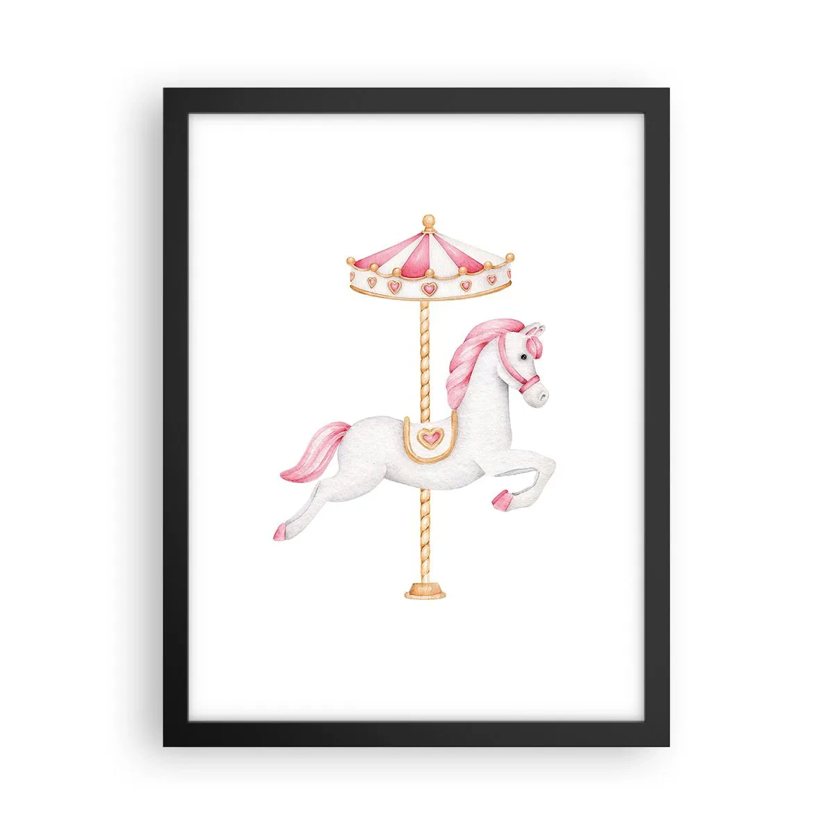 Plakat w czarnej ramie - Ruszył z kopyta - 30x40 cm