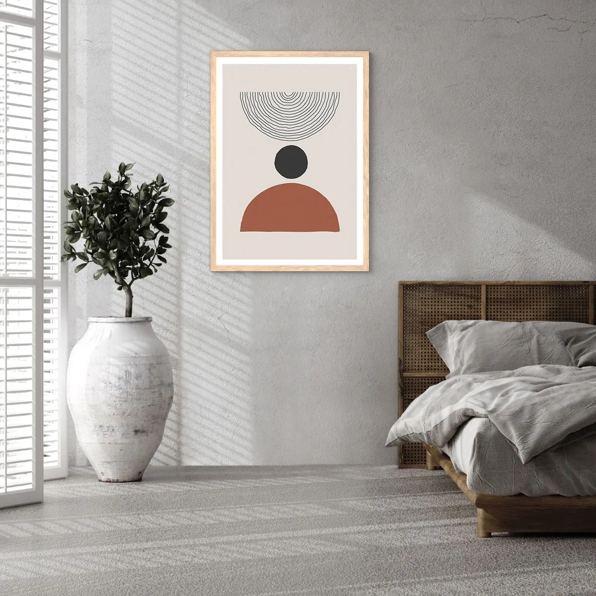Plakat w ramie jasny dąb - W centrum uwagi - 50x70 cm