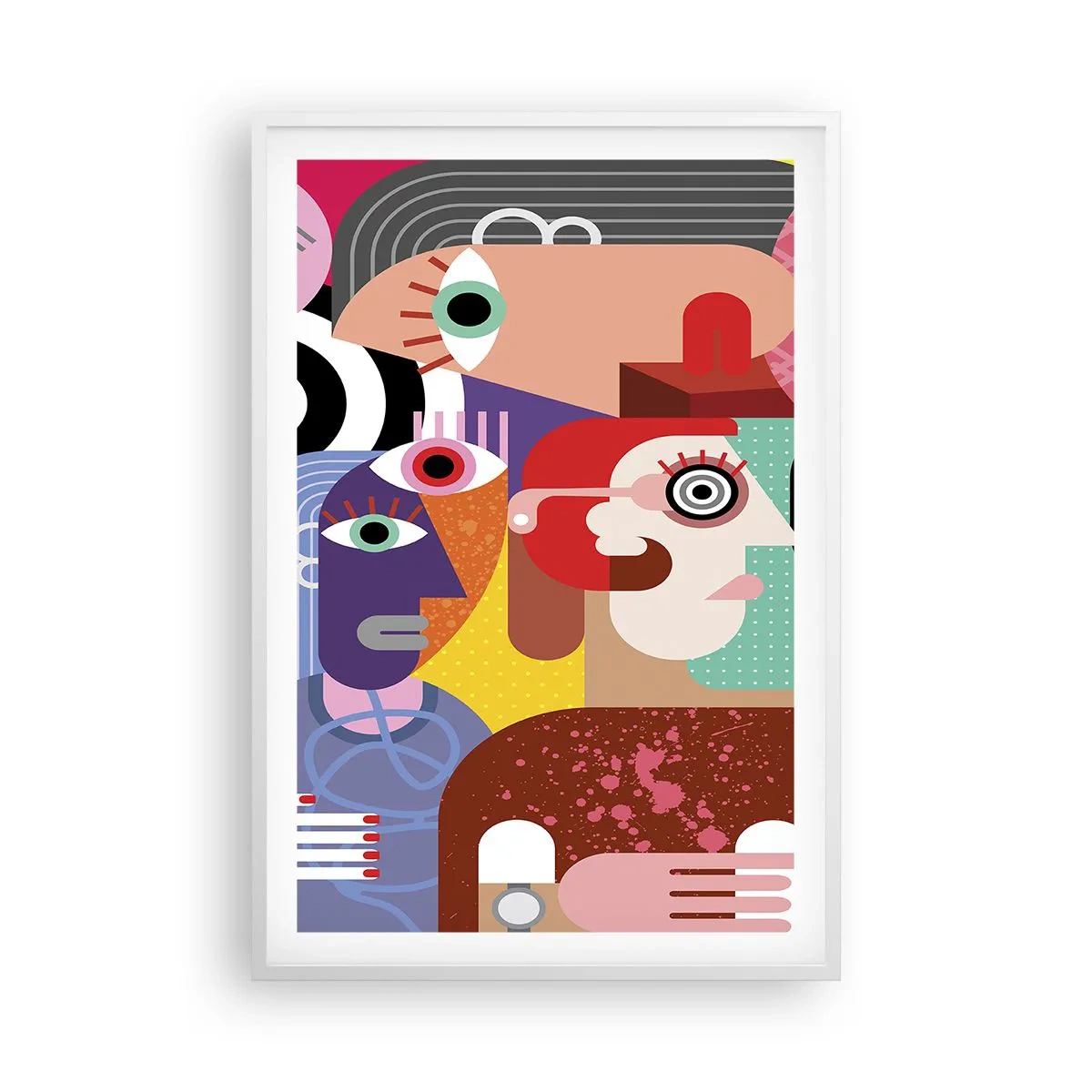 Plakat w białej ramie - My od pana Picassa - 61x91 cm