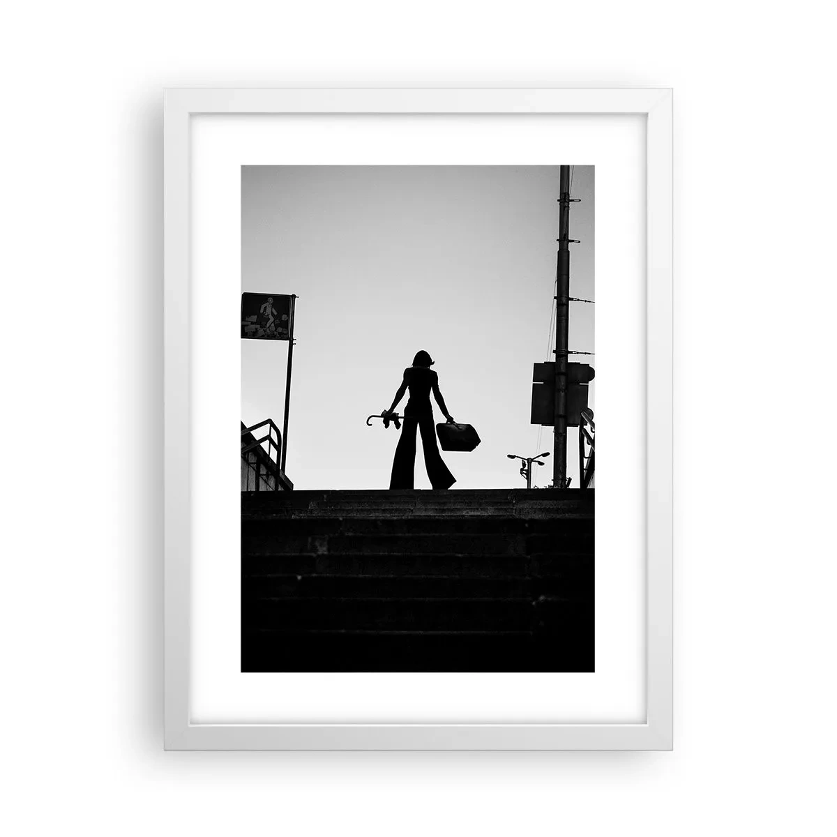 Plakat w białej ramie - Miejska wędrówka - 30x40 cm