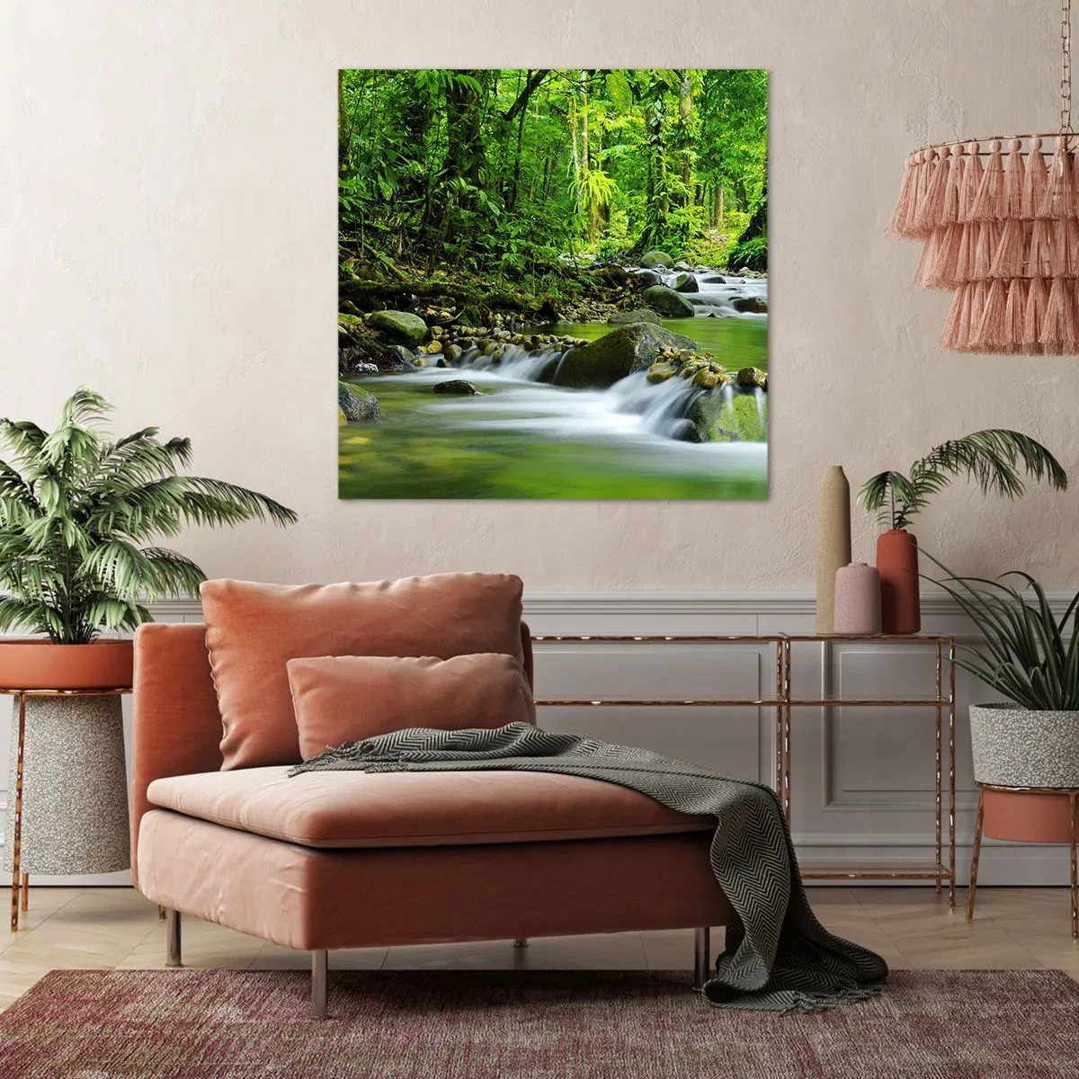 Obraz na płótnie - Popłynąć w morzu zieleni - 60x60 cm