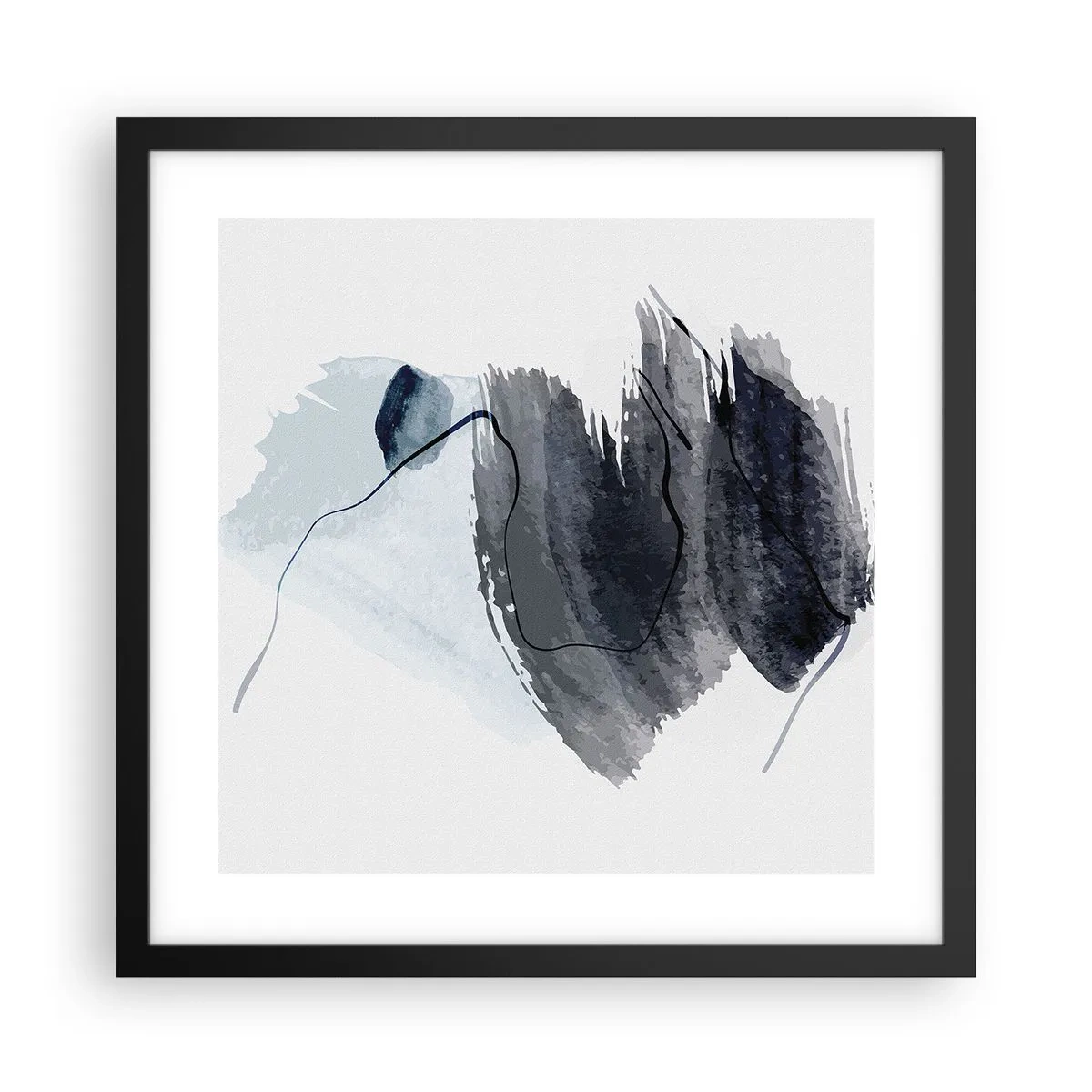 Plakat w czarnej ramie - Intensywność i ruch - 40x40 cm