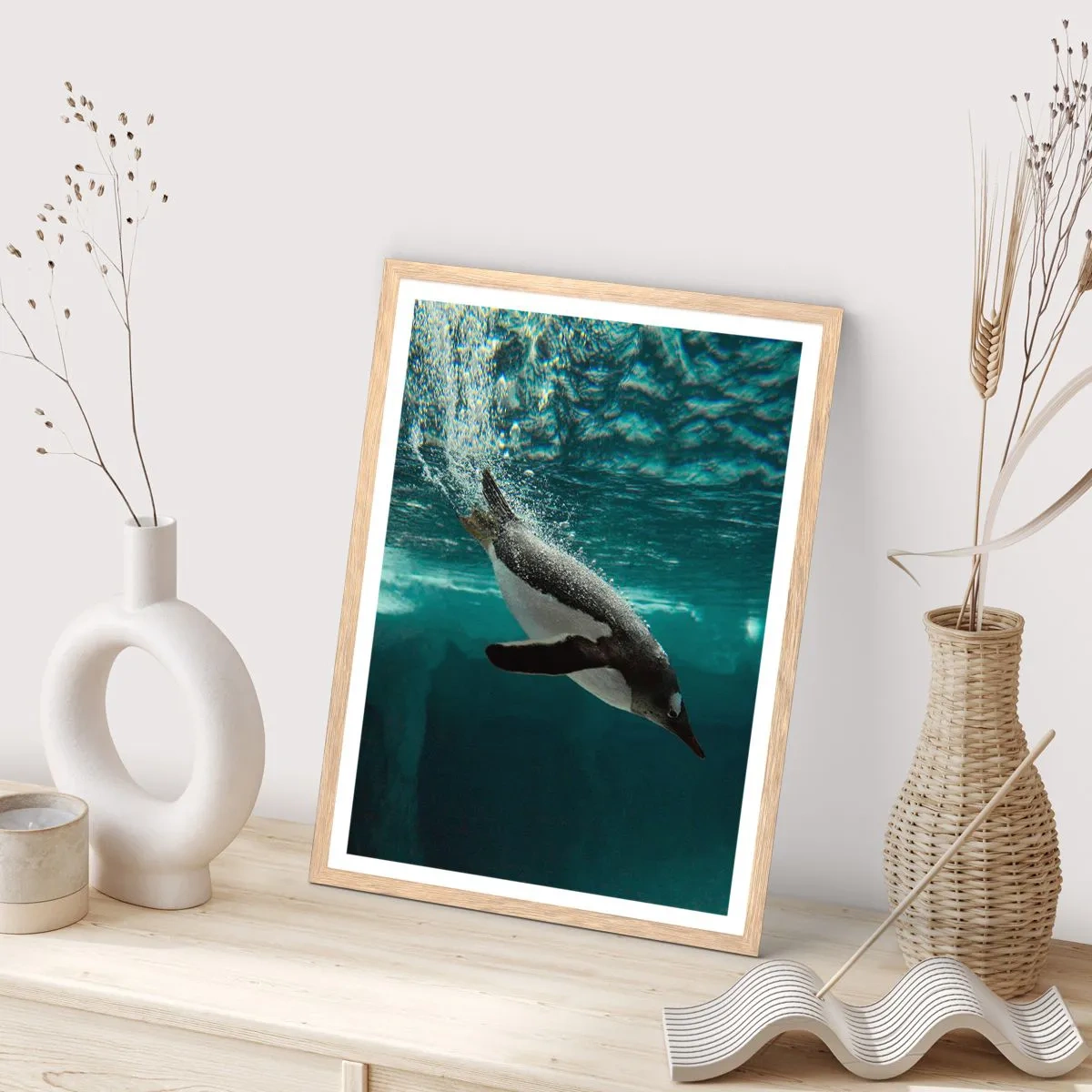 Plakat w ramie jasny dąb - Witaj w moim świecie - 70x100 cm