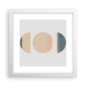 Plakat w białej ramie - Koło za kołem - 30x30 cm