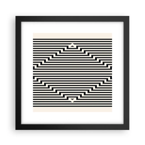 Plakat w czarnej ramie - Geometryczna iluzja - 30x30 cm