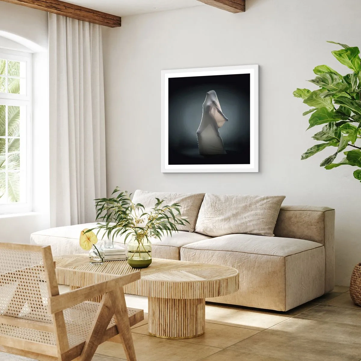 Plakat w białej ramie - Ukryte pragnienia - 60x60 cm