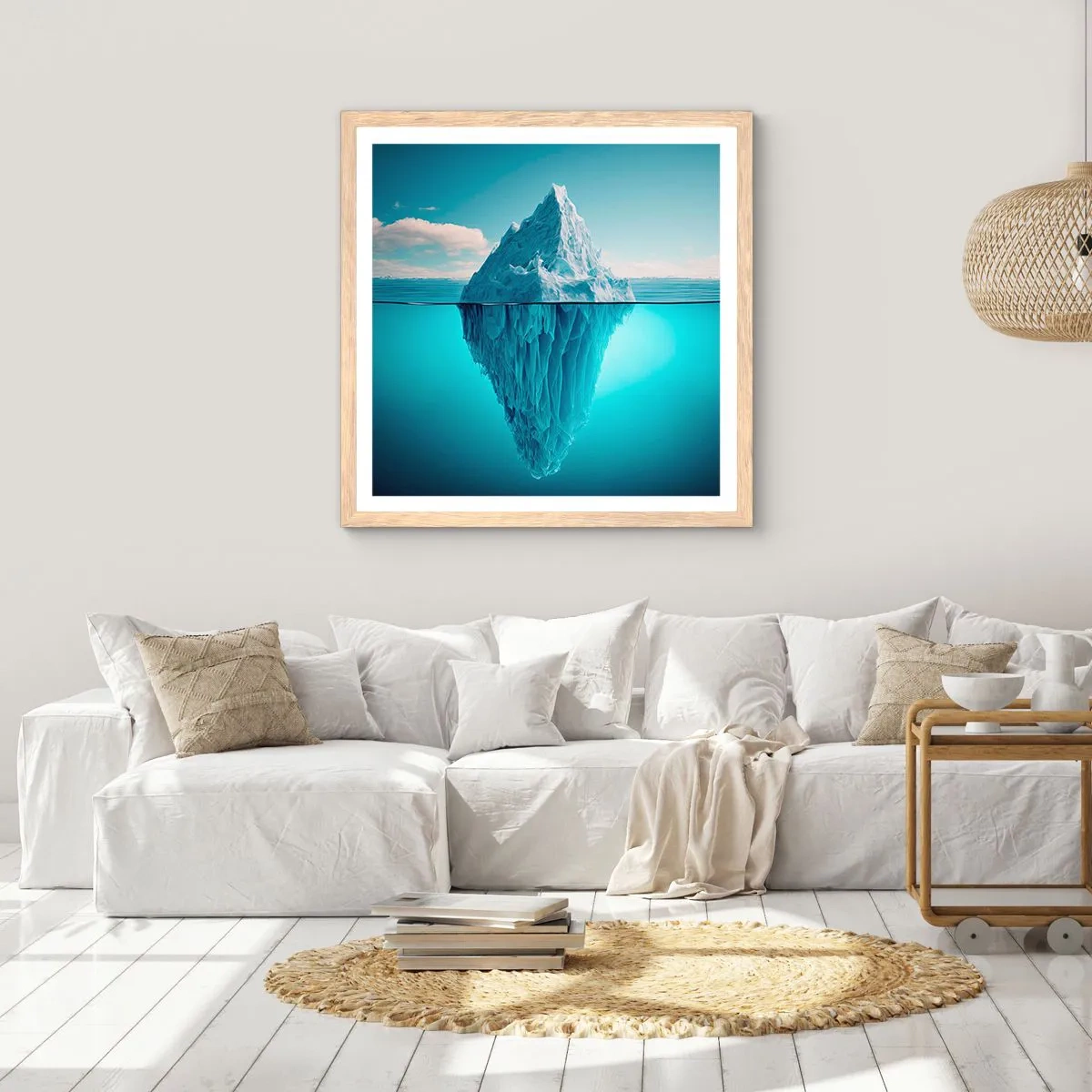 Plakat w ramie jasny dąb - Królowa lodu - 60x60 cm