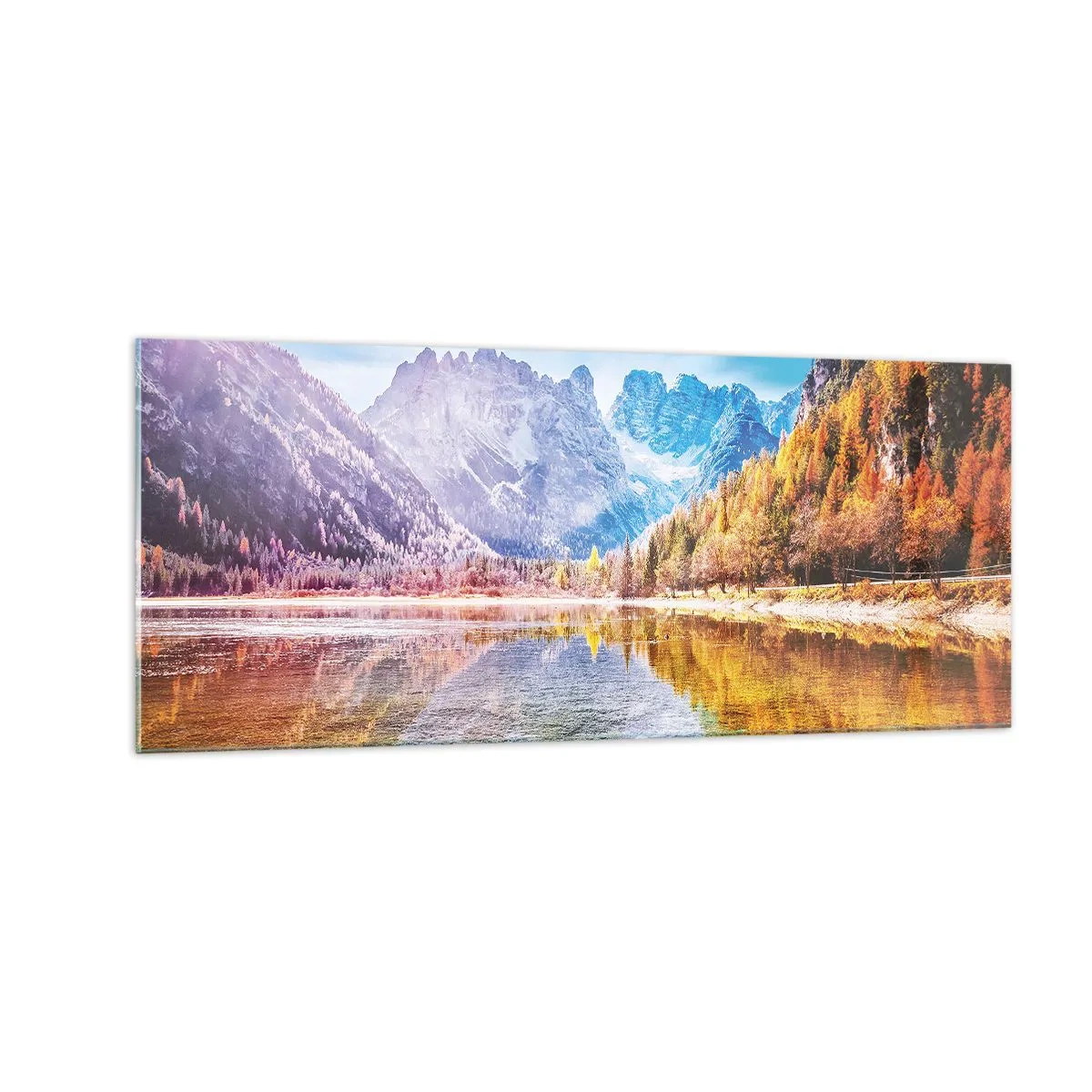 Obraz na szkle - A w górach już jesień - 100x40 cm