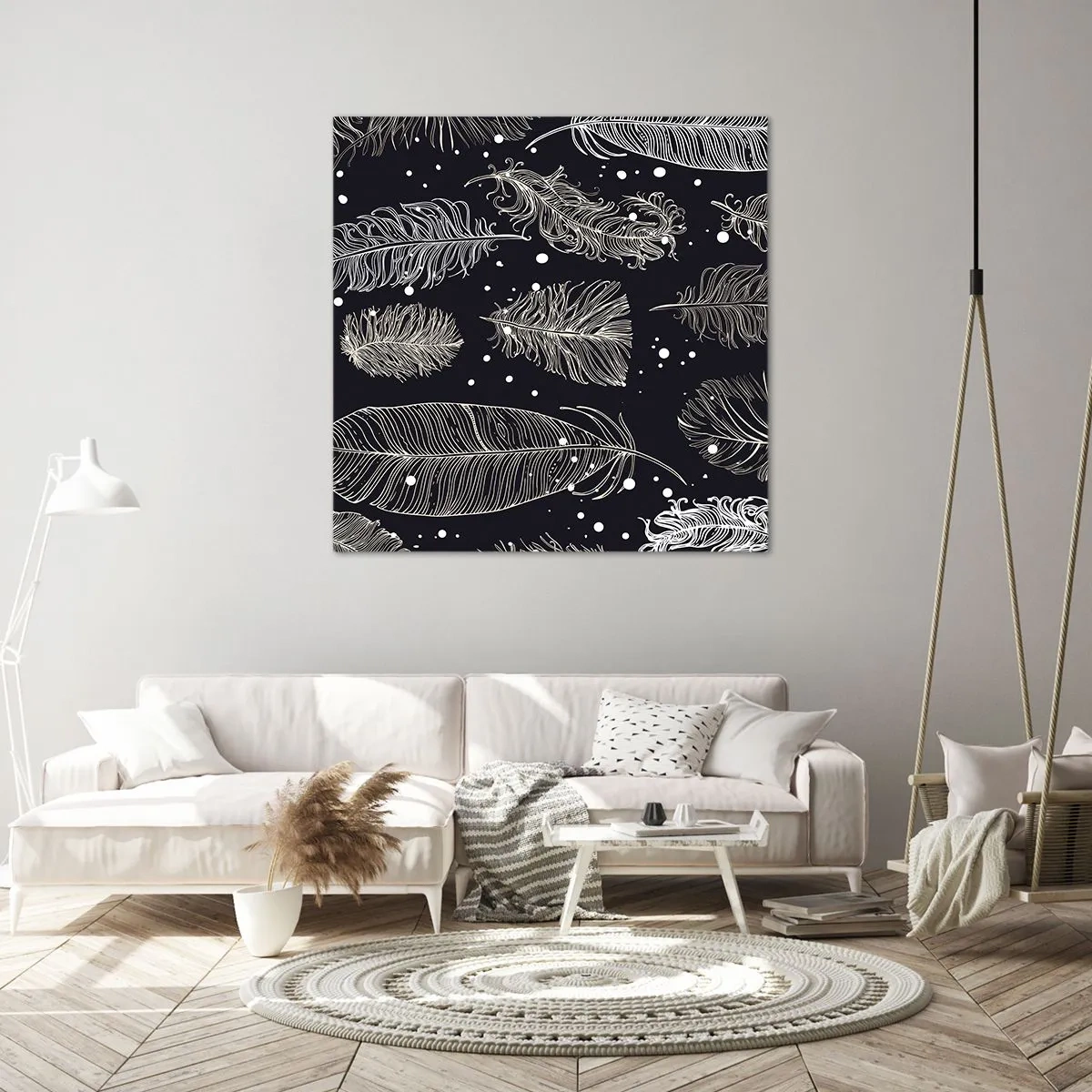 Obraz na płótnie - Pierzasta koronka - 70x70 cm