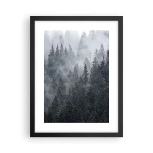 Plakat w czarnej ramie - Leśny świt - 30x40 cm
