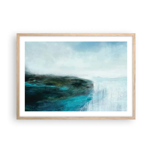Plakat w ramie jasny dąb - Abstrakcja marynistyczna - 70x50 cm