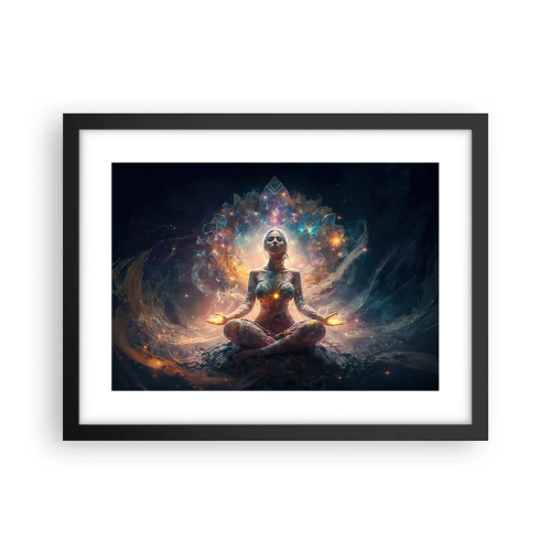 Plakat w czarnej ramie - Przepływ dobrej energii - 40x30 cm