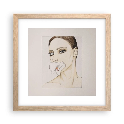Plakat w ramie jasny dąb - Symbol elegancji i piękna - 30x30 cm