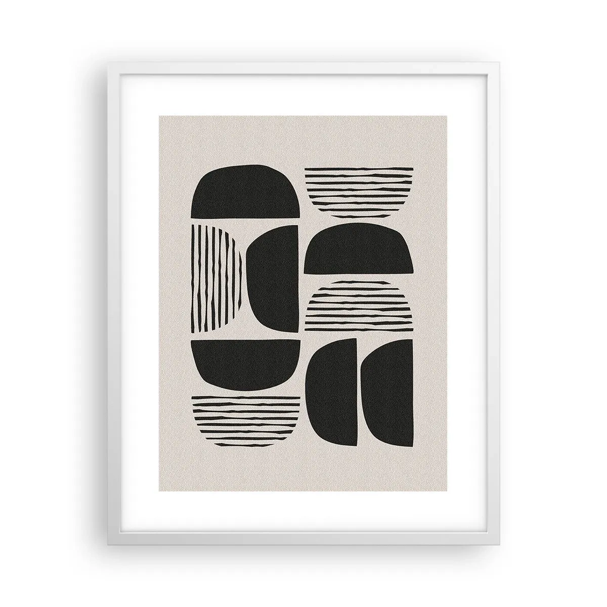 Plakat w białej ramie - Połowiczne układy - 40x50 cm