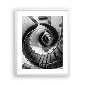 Plakat w białej ramie - Wyżej i wyżej - 40x50 cm