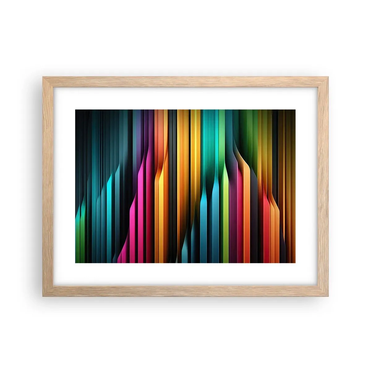 Plakat w ramie jasny dąb - Świetlne organy - 40x30 cm