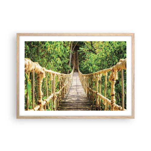 Plakat w ramie jasny dąb - Zawieszony w zieleni - 70x50 cm