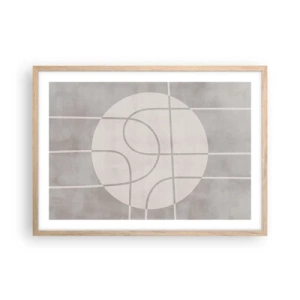 Plakat w ramie jasny dąb - Koliście i na wprost - 70x50 cm