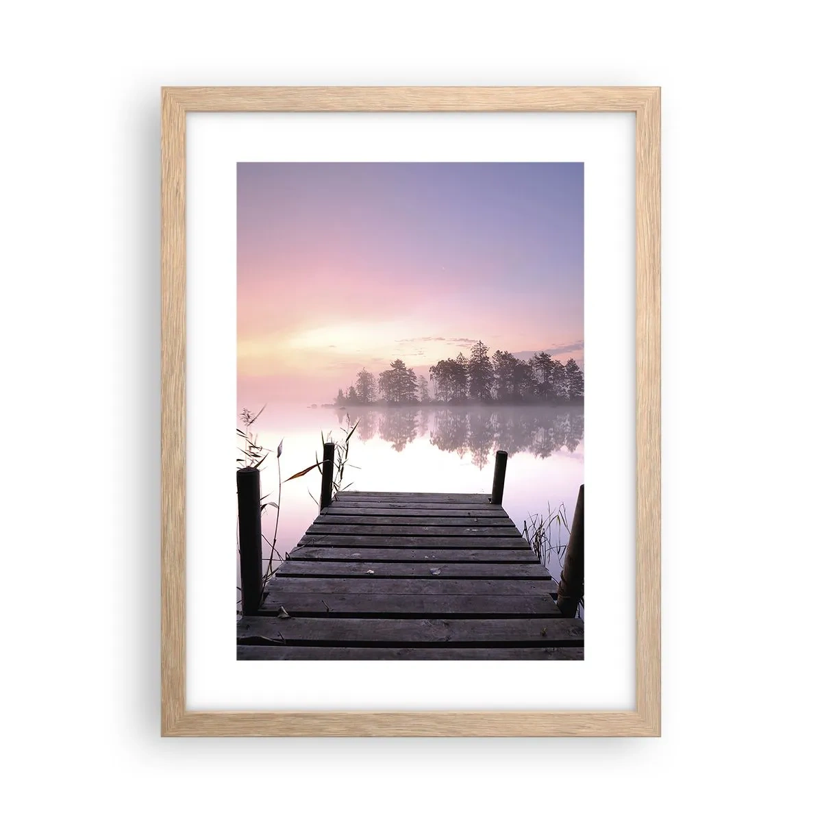 Plakat w ramie jasny dąb - Z liliowej mgły... - 30x40 cm
