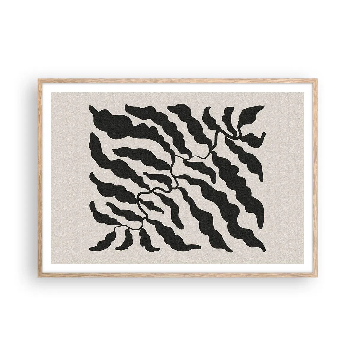 Plakat w ramie jasny dąb - Natura kwadratu - 100x70 cm