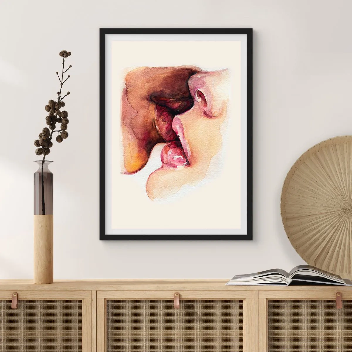 Plakat w czarnej ramie - Jak noc i dzień, ziemia i niebo - 61x91 cm