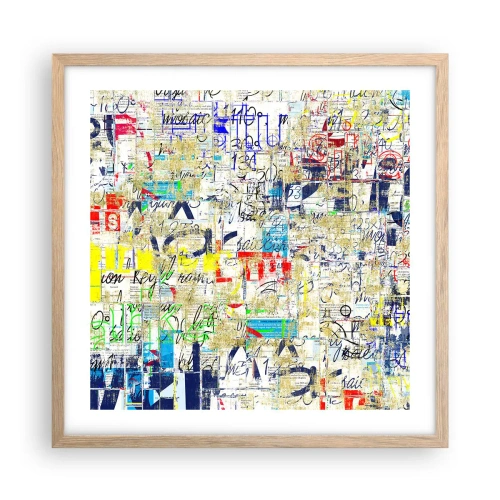 Plakat w ramie jasny dąb - Po prostu cieszy oczy - 50x50 cm