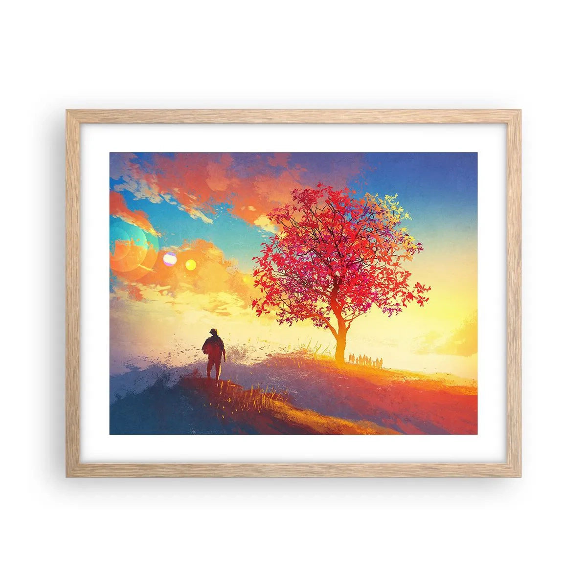 Plakat w ramie jasny dąb - Pielgrzym u celu - 50x40 cm