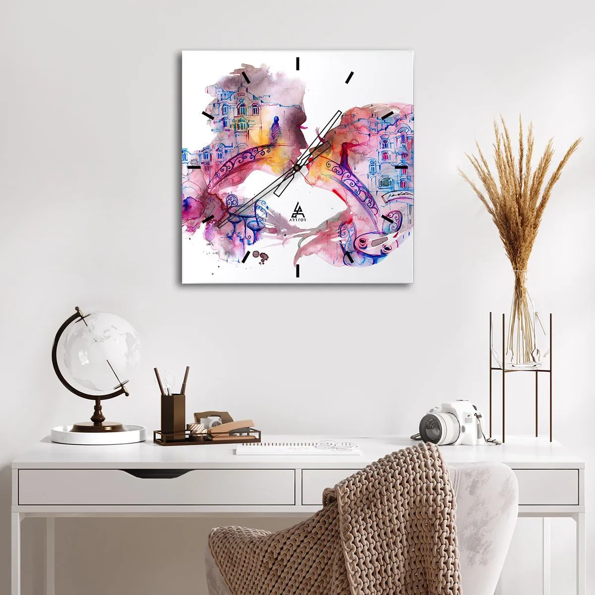 Zegar ścienny - Tajemny most westchnień - 40x40 cm