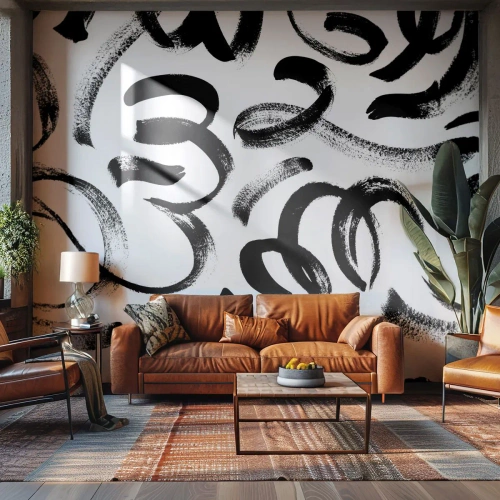 Fototapeta Premium Canvas - Czarno na białym - Sztuka Nowoczesna, Nowoczesność, Wzory - 350x256 cm