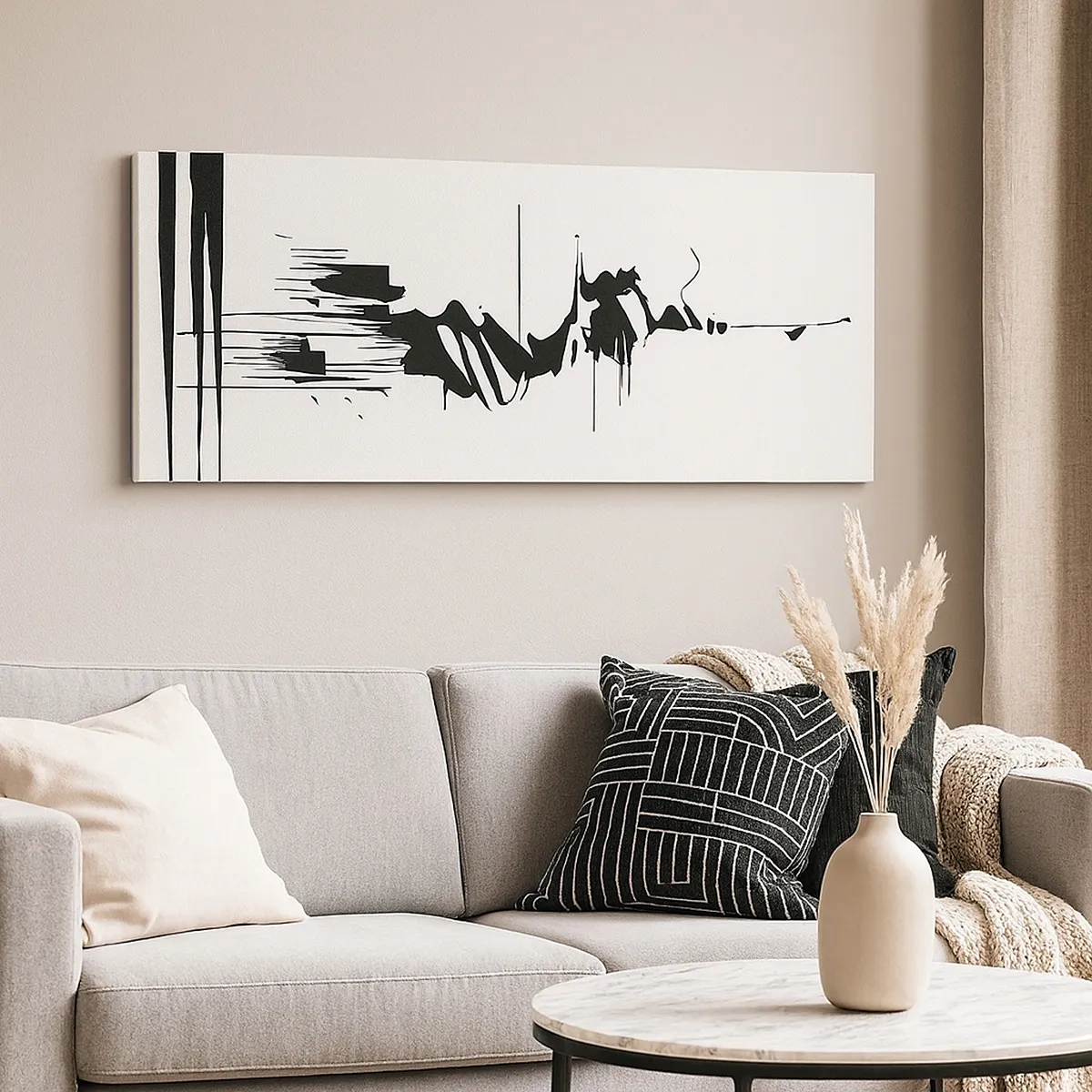 Obraz na płótnie - Abstrakcja pośpieszna - 30x30 cm