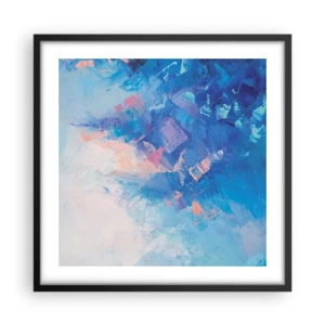 Plakat w czarnej ramie - Zimowa abstrakcja - 50x50 cm
