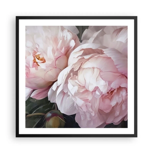 Plakat w czarnej ramie - Zatrzymane w rozkwicie - 60x60 cm