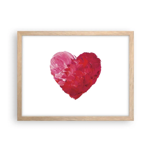 Plakat w ramie jasny dąb - All you need is love - 40x30 cm