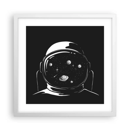 Plakat w białej ramie - Niezły widok - 40x40 cm