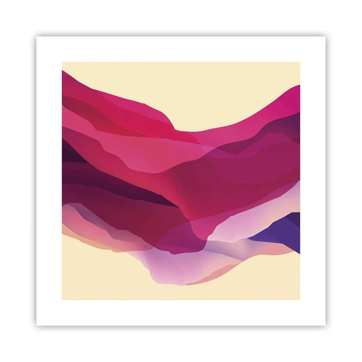 Plakat - Fale purpury - 40x40 cm