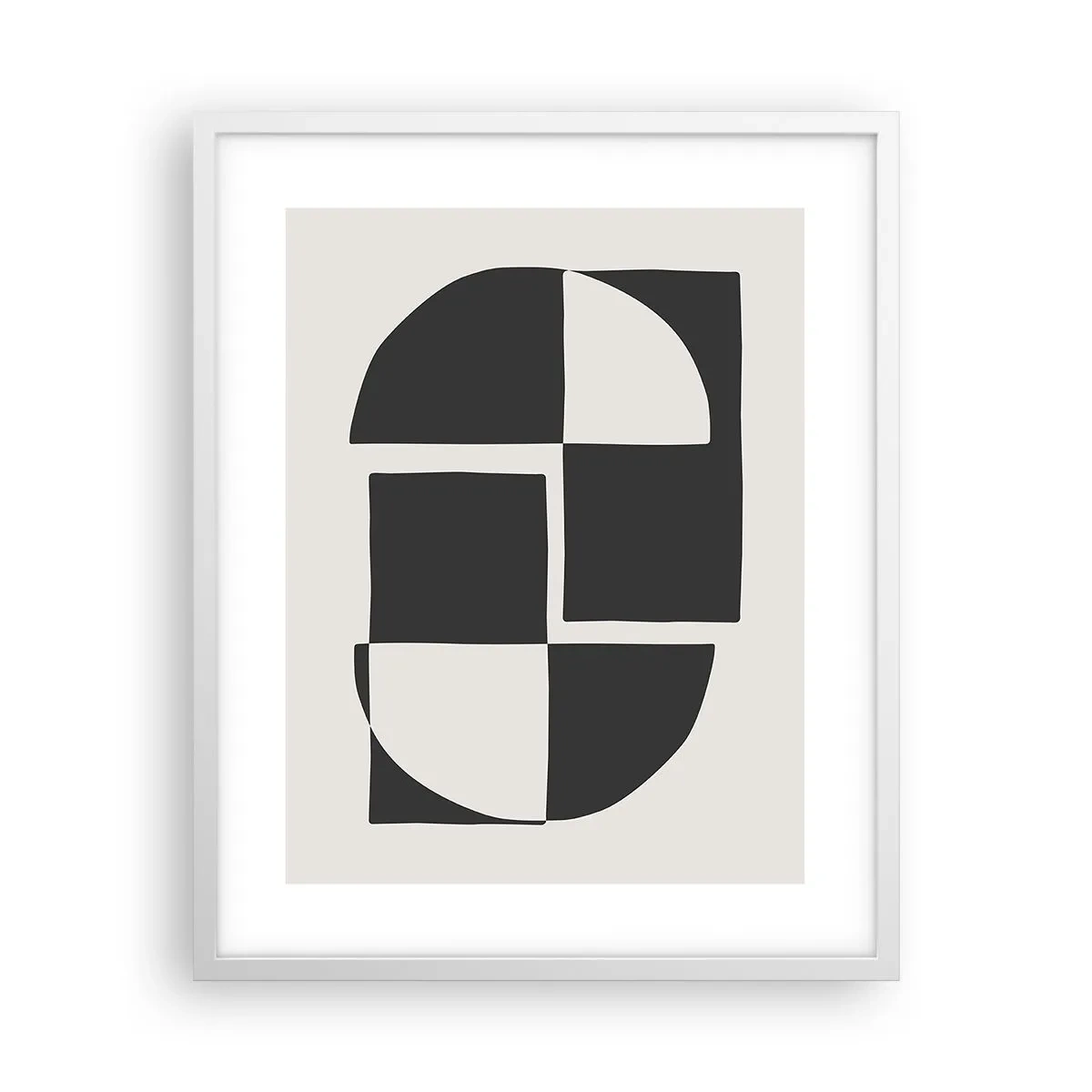 Plakat w białej ramie - Antyteza – synteza - 40x50 cm