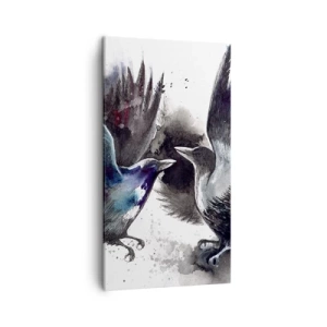 Obraz na płótnie - Kruk krukowi… - 45x80 cm