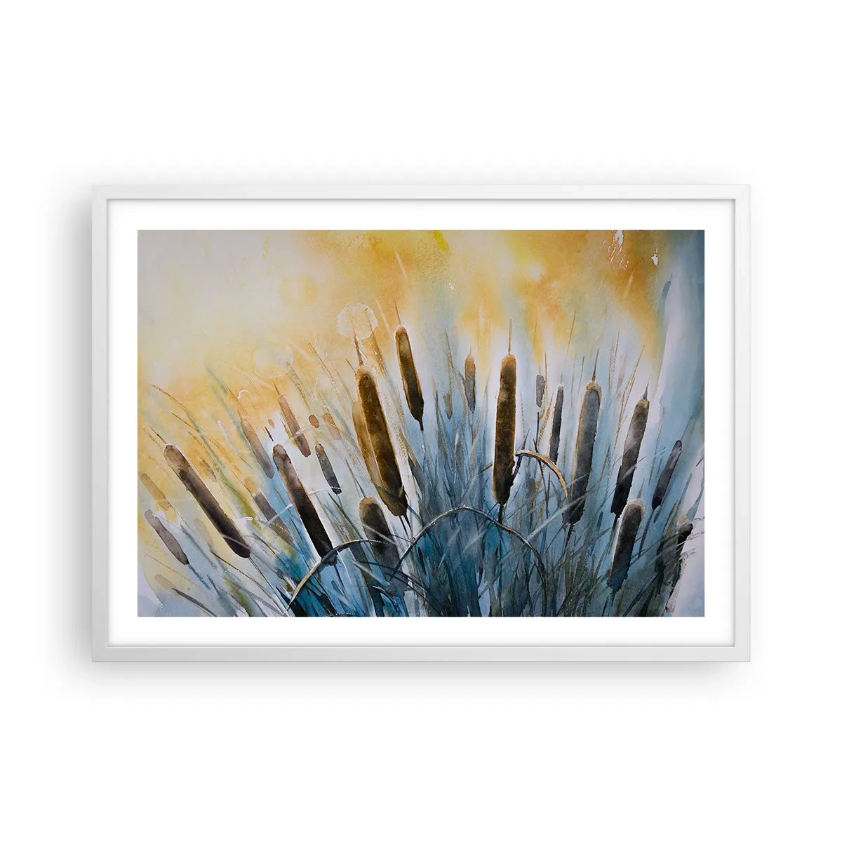 Plakat w białej ramie - Chłód wody, słońca żar - 70x50 cm