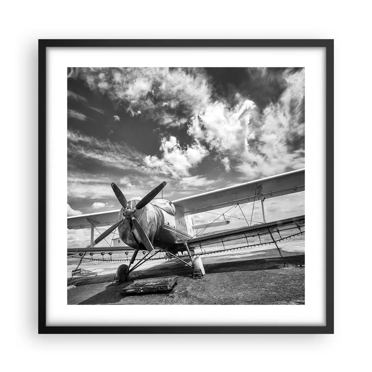 Plakat w czarnej ramie - Nie mogę się doczekać! - 50x50 cm