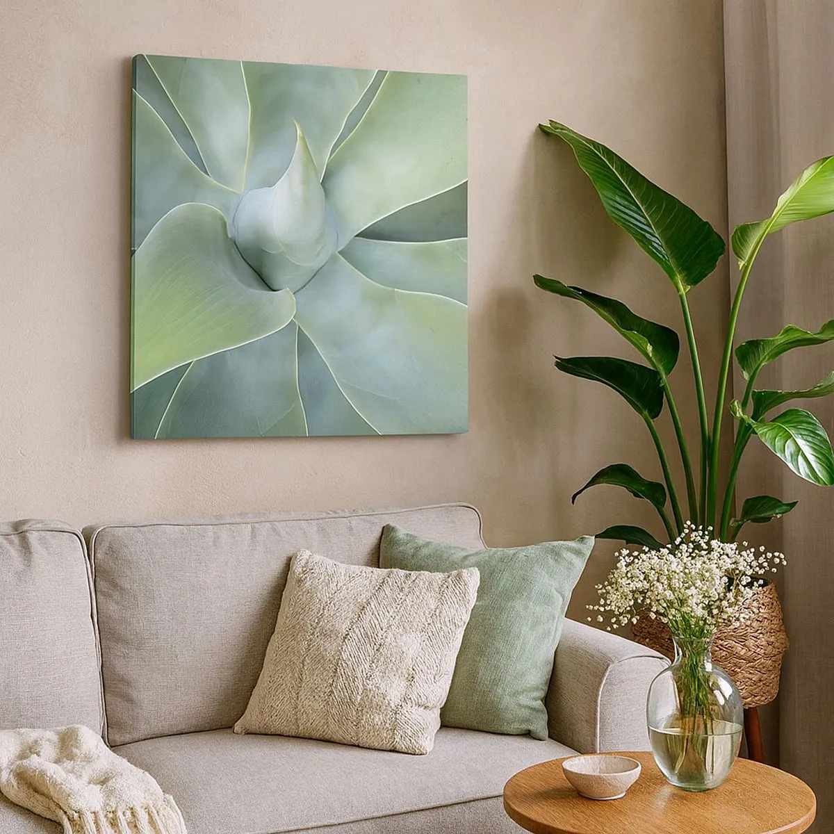 Obraz na płótnie - Narodziny zieleni - 30x30 cm