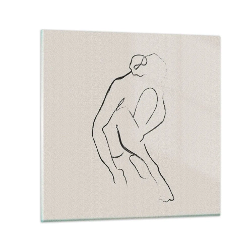 Obraz na szkle - Szkic intymny - 70x70 cm