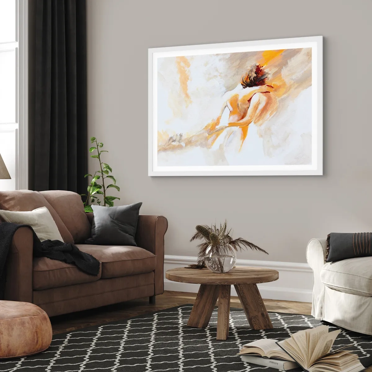 Plakat w białej ramie - W niebie bliskości - 91x61 cm