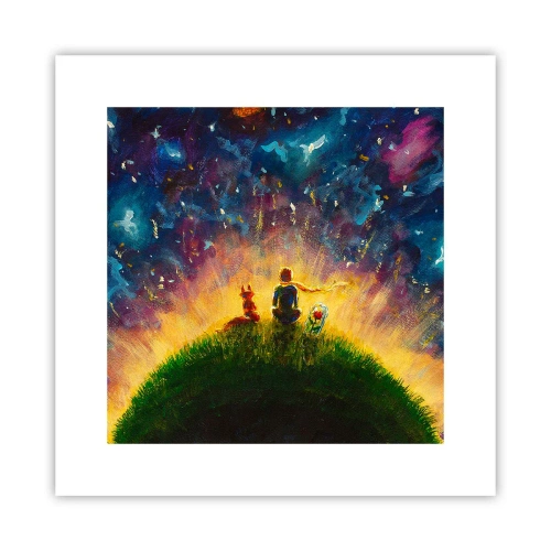 Plakat - Miłość i przyjaźń - cały świat - 30x30 cm