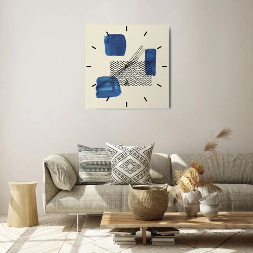 Zegar ścienny - Abstrakcyjny kwartet - 40x40 cm