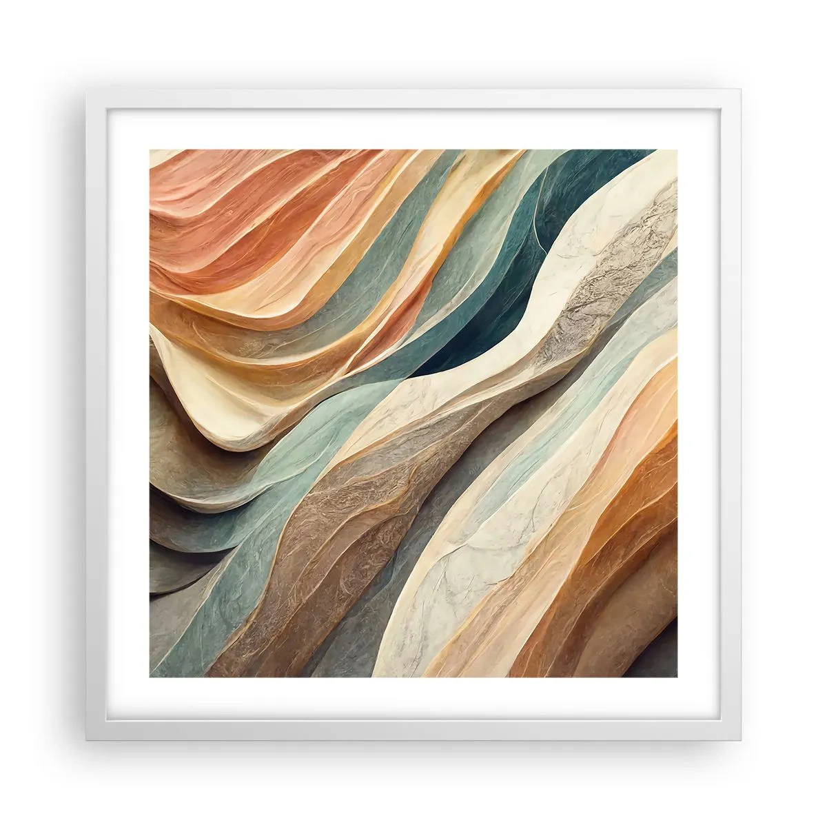 Plakat w białej ramie - Chwila przed zmianą - 50x50 cm