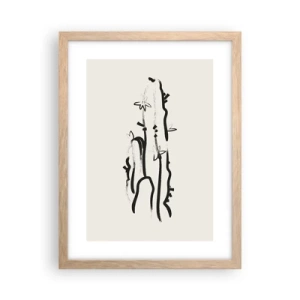 Plakat w ramie jasny dąb - Kwitnące zioło - 30x40 cm