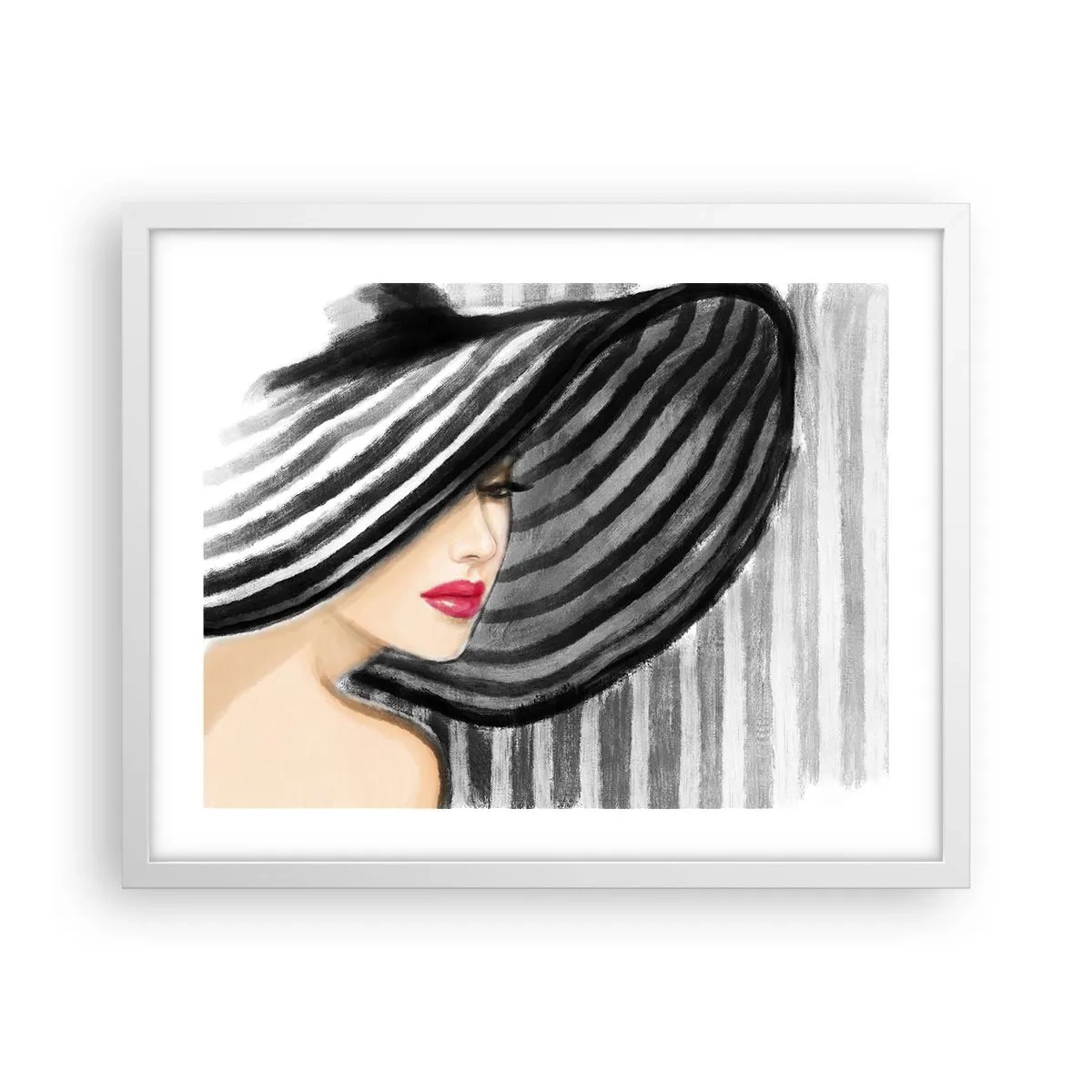 Plakat w białej ramie - Gdzie ciebie szukać? - 50x40 cm
